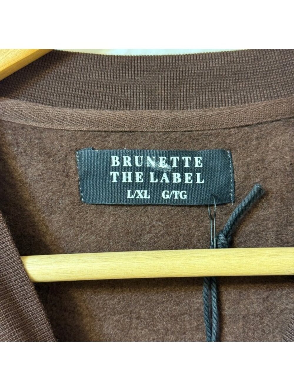 Brunette The Label Core Crew French Press Brown L/XL NWT - Picture 8 of 11
